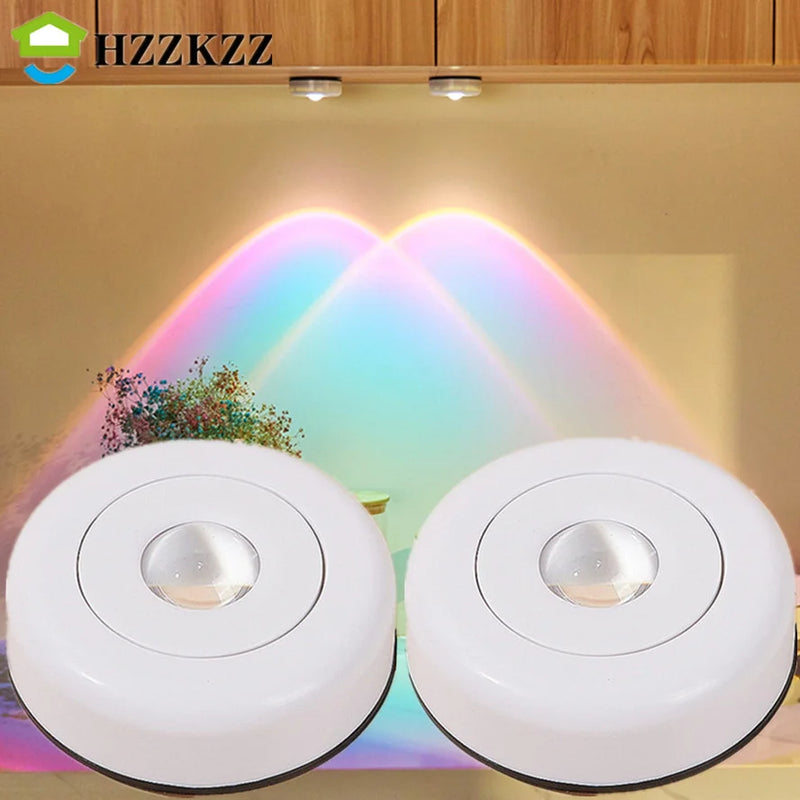 LED Cabinet Lights Battery Powered Touch NightLight Stick On Wall Sunset Lamp for Kitchen Bedroom Closet Decoration Dropshipping